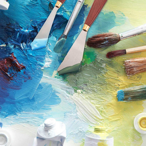 Painting Knife Set Painting Mixing Scraper Stainless Steel Palette Knife Painting Art Spatula with Wood Handle Art Painting Knife Tools for Oil Ca...