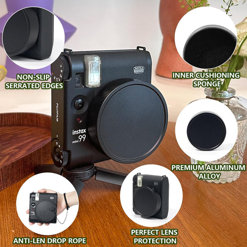 Lens Cap for Fujifilm Instax Mini 99 Instant Camera, Mini Accessories for Fuji Instax Mini 99 Lens Cap, Mini Photo Album, Photo Border Stickers (N...