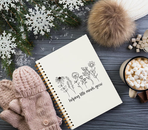 Helping Little Minds Grow Notebook,Inspirational Teacher Gifts,Office Notebook Journal for Work Office School,Appreciation Gift for Teacher,Thank ...
