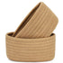 ?2 Pack?ABenkle Small Woven Baskets, Tiny Oval Shallow Storage Baskets, Mini Cotton Rope Empty Decorative Basket, Boho Little Organizer Bins for B...