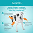 Happy Tummy Probiotic for Dogs Soft Chewables, 5.3 oz - Digestive Support, Immune System, Gut Health...
