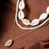 Cowrie Shell Necklace for Women Natural Sea Shell Beads Choker Necklace Adjustable Layered Summer Seashell Beach Necklace for Women Hawaiian Jewel...