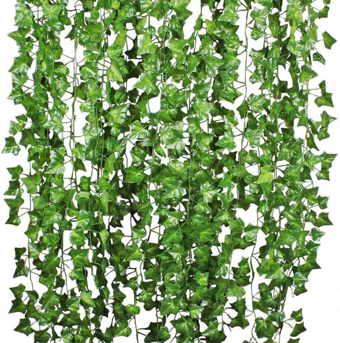 84Feet 12 Strands Artificial Flowers Greenery Fake Hanging Vine Plants Leaf Garland Hanging for Wedding Party Garden Outdoor Office Wall Decoratio...
