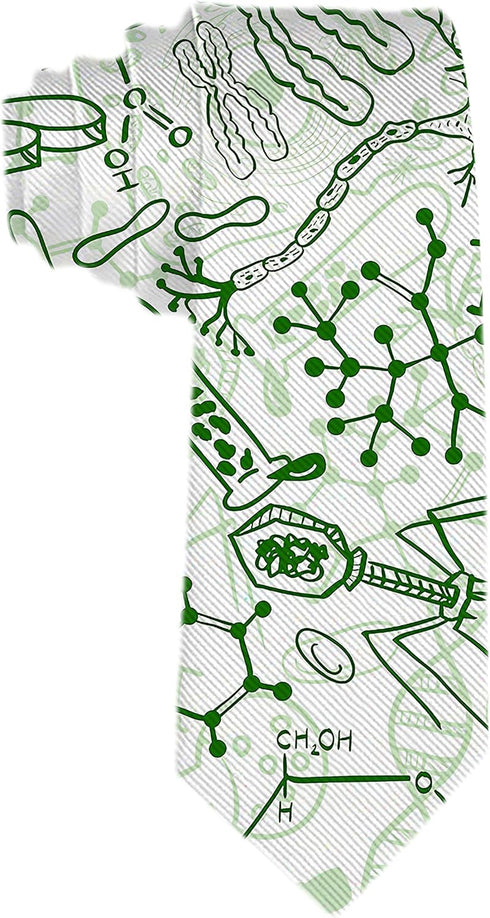 Men's Classic Woven Business Tie Silk Necktie Biology Drawings Subject Neck Ties...