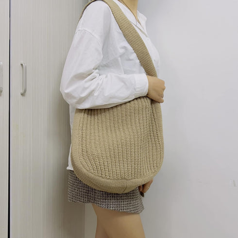 Hobo Knit Crochet Tote Bag for Women Handmade Woven Aesthetic Women's Cute Casual High Capacity Shoulder Handbags...