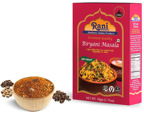 Rani Biryani Masala Curry (7-Spice Blend for Indian Rice Dishes, Pullao/Pilau) 1.75oz (50g) ~ All Natural | Vegan | No Colors | Gluten Friendly | ...