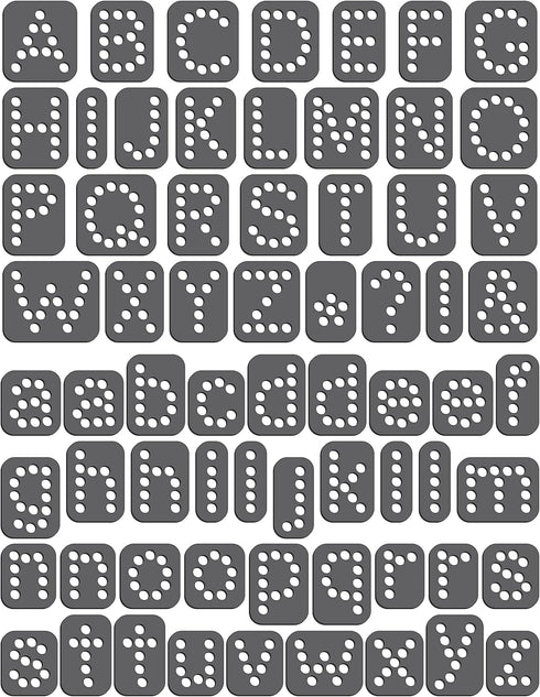 Rhinestone Genie Font-Arial 1 inch Magnetic Rhinestone Template, Black...