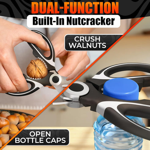 Kitchen Shears for Food Heavy Duty – Kitchen Scissors All Purpose with Cover, 2CR13 Stainless Steel Blades, Rust-Resistant Utility Scissors with B...