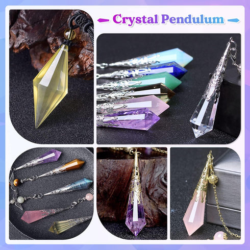 LET'S RESIN Resin Molds 18Pcs Pendulum Crystal Silicone Molds,Multi-Facet UV Resin Jewelry Molds for Quartz Crystals Pendants, Necklace...