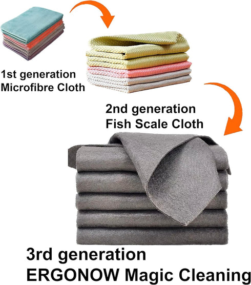 Magic Glass Cleaning Cloth - Streak Free, Ultra-Absorbent car Window Fog Remover, Monitor Screen, and Glasses Cleaning Towel Made from Seaweed fib...