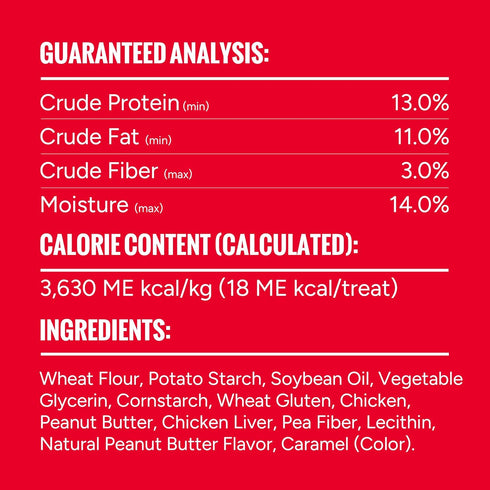 Good 'n' Tasty Triple Flavor Stacks with Peanut Butter, 9 Ounces, Bite Sized Snacks for Dogs with Premium Chicken and Real Peanut Butter...