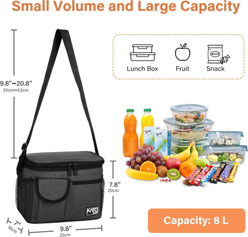 Tirrinia Insulated Lunch Bag for Women Men, Leakproof Lunch Box Containers for Adult, Work, School, Soft Lunchbox for Kids,Boys, Adult Cooler Bag ...