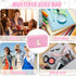 Initial Makeup Bag for Women Travel Small PU Leather Cosmetic Bag Cute Pink Personalized Preppy Chenille Letter Makeup Pouch for Purse Zippered To...