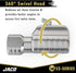JACO Lightning S2-Series Tire Air Chuck - 1/4" F-NPT (Open Flow) (2-Pack)...