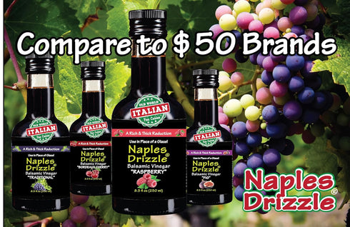RASPBERRY - Rich, Extra Thick Balsamic Vinegar REDUCTION, No Added Sugar or Thickeners, Better-Than-Glaze Balsamic Vinegar (Raspberry)...