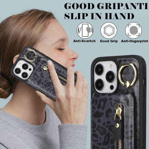 iPhone 11 pro max case with Card Holder, iPhone 11 pro max Phone Case Wallet for Women magsafe Compatible Wallet Detachable 2-in-1 for Men-Black L...