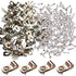 100 Pcs Fence Wire Clamps with 100 Pcs Screws, Stainless Steel Wire Clips Mount Welded Wire to Vinyl, Wood or Metal Fence (for 12-16 Gauge Wire Fe...