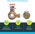 SharkBite 1/2 Inch Crimp Ball Valve with Drain, Brass Plumbing Fitting, PEX Pipe, PE-RT, 24612LFA...