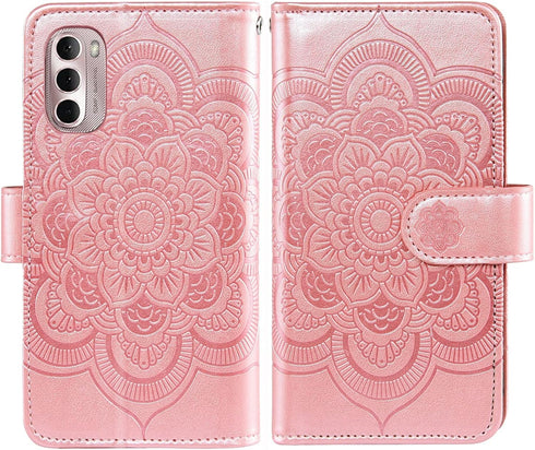 Asuwish Phone Case for Moto G Stylus 2022 4G Wallet Cover with Tempered Glass Screen Protector and Flower Flip Credit Card Holder Cell Accessories...