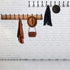 WEBI Rustic Coat Rack Wall Mount,Solid Wood Coat Hooks Wall Mounted Coat Hanger,16" Hole to Hole,Hook Rack Rail,5 Triple Hooks for Hanging Coats,J...