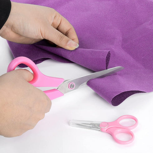 Pink Scissors for Office Home School Craft Sewing Fabric Supplies, 8 Inch/3.5 Inch...