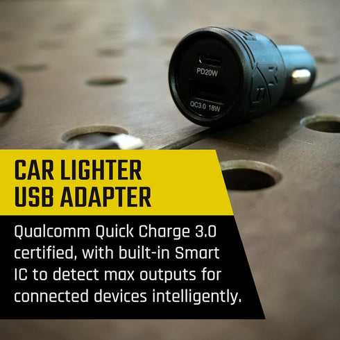 Mob Armor 38w Dual USB Quick-charge USB A + USB C Car Charger - Fast Charging Car Charger - Adapter - Car Charger Adapter - USB Car Charger - Car ...