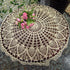 KEPSWET Cotton 36 inch Round Sunflower Beige Handmade Crochet Lace Tablecloth Doily...