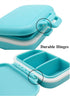 Small Pill Box Supplement Case for Pocket or Purse - 3 Removable Compartments Travel Medication Carry Case - Daily Vitamin Organizer Box (Blue)...