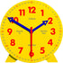 Kids Telling Time Practice Learning Clock, 4 Inch Size Teaching Handheld Analog Clock, Geared Movement Makes Fingers Move Like Real Clocks, for Sc...