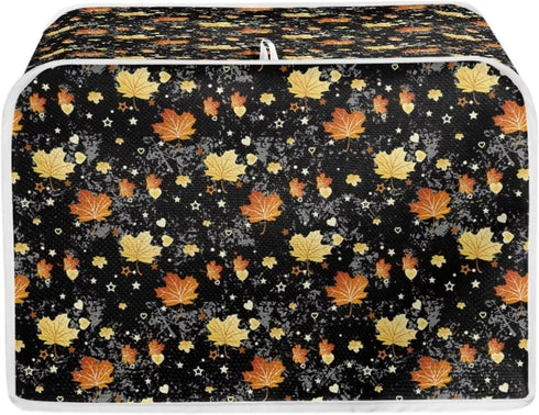 Thanksgiving Maple Leaf Toaster Covers for Kitchen Bread Machine Small Appliance Covers Toaster Dust Cover Universal Size Microwave Oven Dustproof...