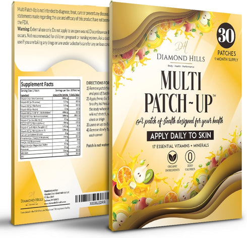 Multi Patch-Up – 30ct Daily Patches – No Calories & Sugar Free...