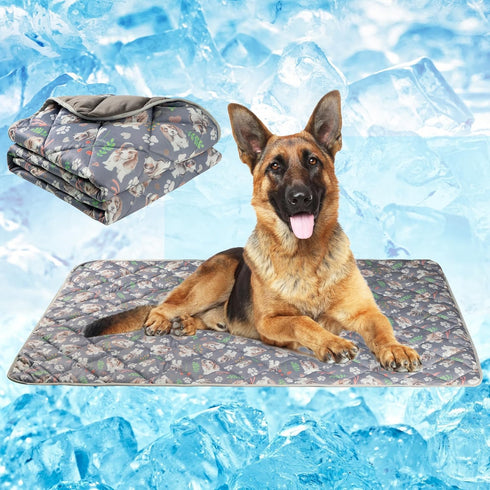 Dog Cooling Mat, Pet Washable Non-Toxic Summer Dogs Cats Cooling Pads Sleeping Kennel Mats Cool Ice Blanket for Indoor & Outdoor Dog Beach Essenti...
