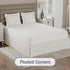 Lux Hotel Tailored Bed Skirt Classic 14" Drop Length Pleated Styling, Full, Ivory...