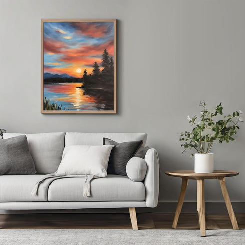 Posterizer 1 pcs- sunrise and sunset-landscape nature scene 1-Landscape & Nature Art-Floral Botanical Art- Decor for Home & Office- unframed wall ...