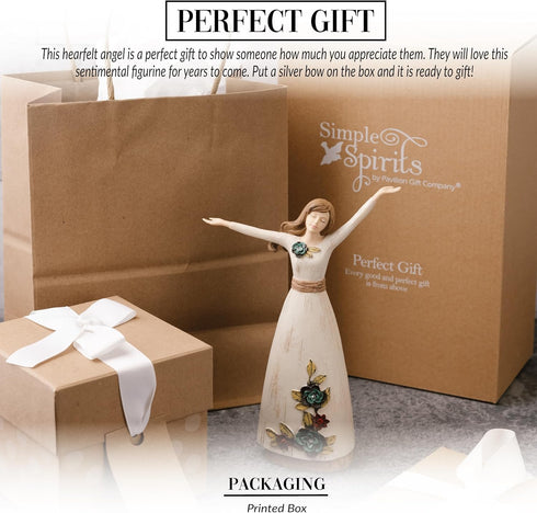 Pavilion Gift Company Simple Spirits 41007 Figurine, 7-1/2-Inch, White,Green,tan...