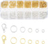 5 Sizes Silver and Gold Open Jump Rings, 500PCS O Rings and Lobster Clasps, Small and Large Jump Rings for Jewelry Making and Keychains...
