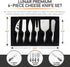 Lunar 6-Piece Cheese Knife Set - Premium Stainless Steel Cheese Knives Collection - Charcuterie Board Accessories Gift Ready w/ 15 Festive Recipes...