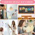 124pcs Craft Magnets Glass w Adhesive Backing and Transparent Clear Glass Cabochons DIY Craft Fridge Magnets Sticker for Refrigerator(62 Sets,1 In...