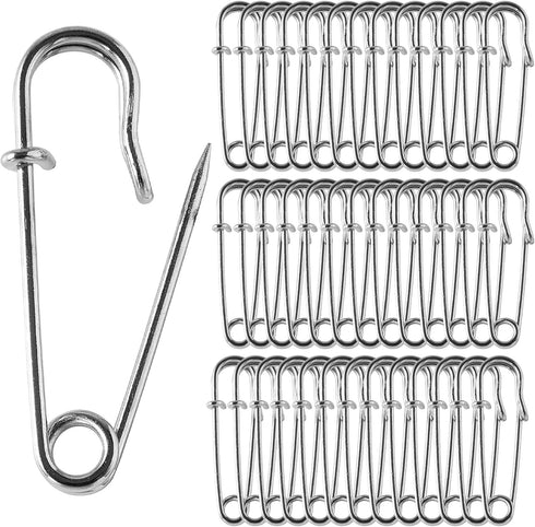 40 Pack Large Safety Pins, 1.78" Heavy Duty Blanket Pins for All Kinds of Handicrafts, Clothing, Blankets and Other Materials as Well as DIY Craft...