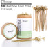 Bamboo Skewers for Appetizers 6" 100 Pcs - Wooden Cocktail Picks - Fancy Toothpicks for Parties...