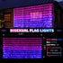 Bisexual Flag Lights Outdoor, 6.6x3.3 FT Bisexual Pride Flag Pride Decorations Connectable, 330LED Waterproof Bi Flag for Wall with Lights, Pride ...