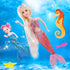 Princess Mermaid Dolls Playset, 12" Fashion Dress Doll with 4" Little Mermaid Seahorse Figurine and Accessories,Mermaid Toys Gifts for Girls Aged ...