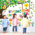 135 Pcs Spring Bulletin Board Decoration Tree Bulletin Board Decoration Bulletin Board Tree Cutout Bunny Butterfly Flower Decorations for Easter C...