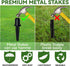 10 Pack Metal Replacement Stakes for Solar Lights Outdoor, 0.78" x 5.35" Solar Pathway Lights Spike Replacer, Outdoor Ground Stakes for Garden Lig...