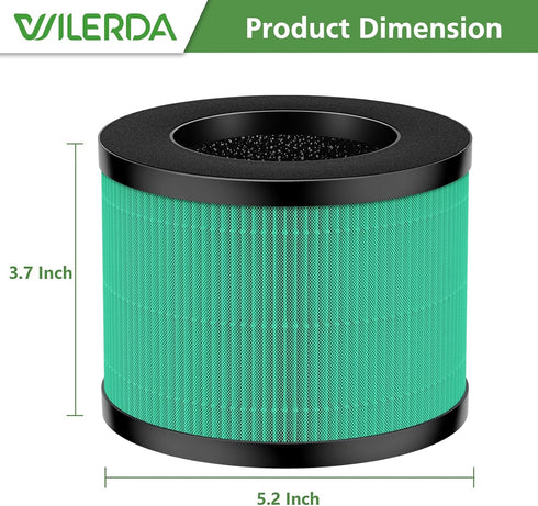 True HEPA Replacement Filter, Compatible with MK-06, TZ-K1, MJ001H Air Purifier, 4-in-1 High-Efficiency H13 HEPA Air Filter, Pet Dander Version...