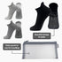 Ankle Socks Set with Non Slip Grips for Yoga, Pure Barre, Exercise, Pilates, Hospital Socks with Breathable Pouch for Women Men Adult Unisex 3 pai...