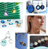 UNICRAFTALE 40 Sets 2 Colors 12mm Flat Round Tray Pendants Making Kits 304 Stainless Steel Pendant Cabochon Settings and Clear Glass Cabochon for ...