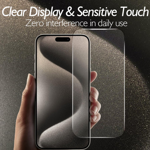 for iPhone 15 Pro Max Front and Back Screen Protector, iPhone 15 Pro Max Front & Back Glass Protector Tempered Glass HD Clarity Compatible with iP...