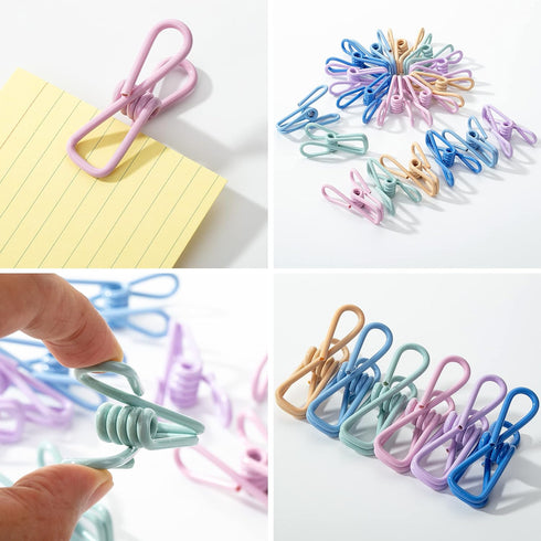 Mr. Pen- Chip Clips, 18 Pack, 2 Inch, Pastel Colors, Utility Steel PVC-Coated Clips, Bag Clips, Chip Clip, Metal Clips, Chip Bag Clip, Food Clips,...