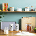 4 Pack Glass Storage Jars with Airtight Bamboo Lid, 27 OZ Glass Kitchen Canisters, Clear Container for Coffee Bean Storage, Dry Goods, Cookie, Can...